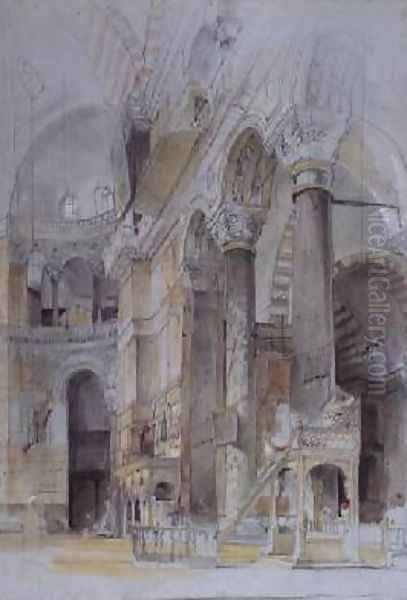 Interior of Haghia Sophia Constantinople - view 1