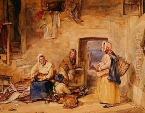 Newhaven Fisherwomen Edinburgh by John Frederick Lewis
