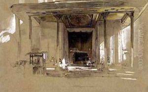 Main Entrance of the Great Mosque Ulucami Bursa by John Frederick Lewis