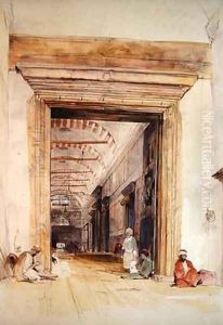 The Great Doorway of the Mosque of Santa Sophia Constantinople by John Frederick Lewis