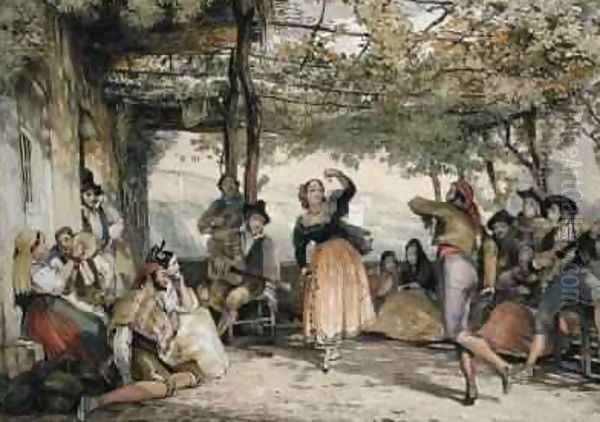 Peasants dancing the Bolero - view 1