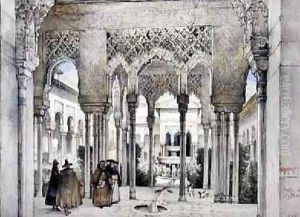 The Court of the Lions Patio de los Leones by John Frederick Lewis