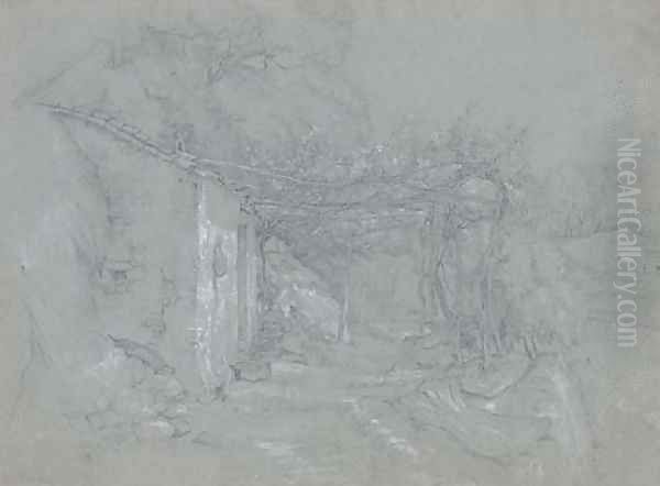 A vine-covered pergola, by a rustic house, Ronda, Spain - view 1