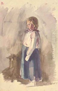 A young girl by John Frederick Lewis