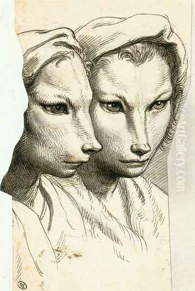 Physiognomic Heads Inspired by a Weasel c. 1670 - view 1