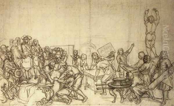 Louis XIV Visiting the Gobelins Factory - view 1
