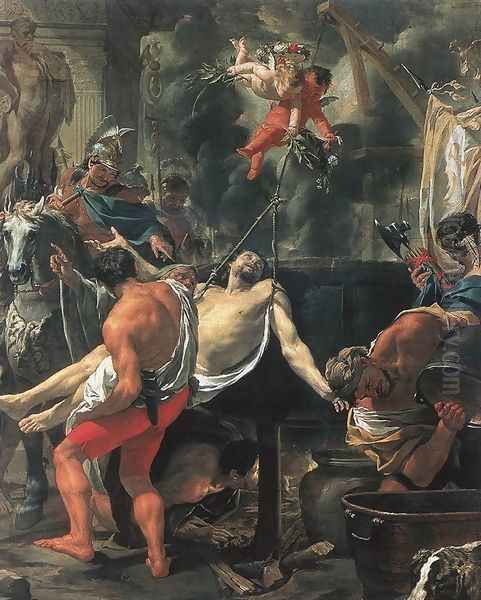 Martyrdom of St John the Evangelist at Porta Latina 1641-42 by Charles Le Brun