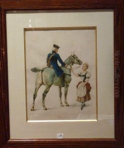 La Halte Du Postillon by Charles Fernand de Condamy