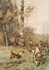 Sanglier Au Ferme by Charles Fernand de Condamy