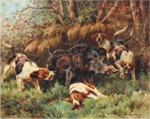 Les Chiens Et Le Sanglier by Charles Fernand de Condamy
