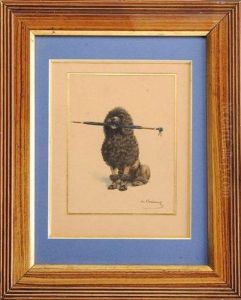 Le Caniche Au Parapluie by Charles Fernand de Condamy