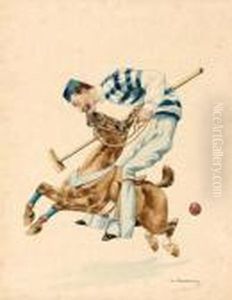 Joueurs De Polo by Charles Fernand de Condamy