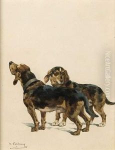 Les Deux Bassets by Charles Fernand de Condamy