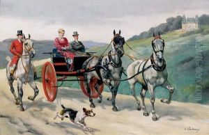 Attelage A Deux by Charles Fernand de Condamy