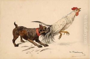 Le Bouledogue Et Le Coq Le Bouledogue Et Le Coq