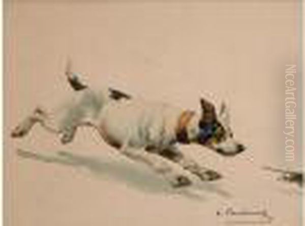 Chien Poursuivant Un Rat - view 1