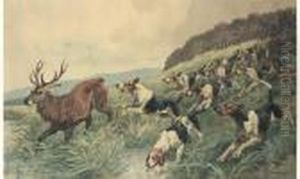 " La Chasse Du Cerf". by Charles Fernand de Condamy