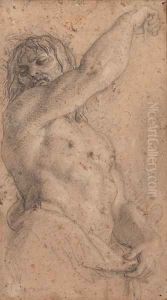 A term, half-length, raising his arm by Charles Le Brun