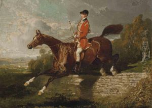 Cavalier Sautant Une Haie by Alfred De Dreux