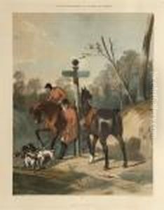 Scene De Chasse by Alfred De Dreux