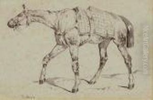 Cheval En Tenue De Presentation. by Alfred De Dreux