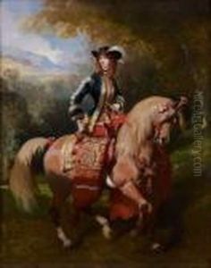 Amazone En Bleu, Cheval A Pompom