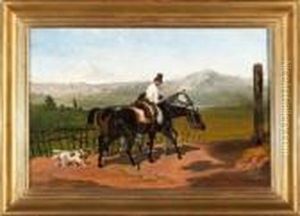 Deux Chevaux Et Un Lad by Alfred De Dreux