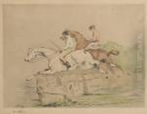 Le Passage De La Haie by Alfred De Dreux