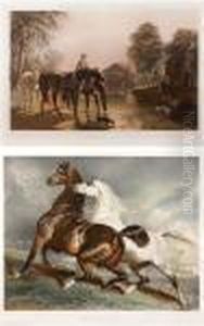 Chevaux En Liberte by Alfred De Dreux