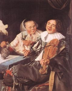 Carousing Couple 1630 by Judith Leyster