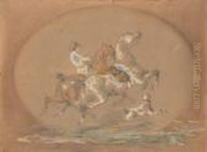 Lad A L'entrainement by Alfred De Dreux
