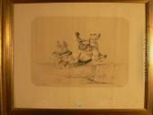Amazone Sautant Une Riviere by Alfred De Dreux