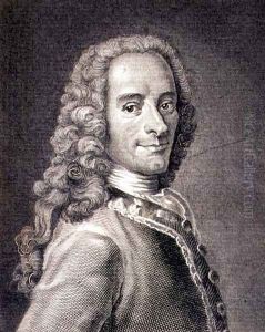 Francois Marie Arouet de Voltaire 1694-1778 by Maurice Quentin de La Tour
