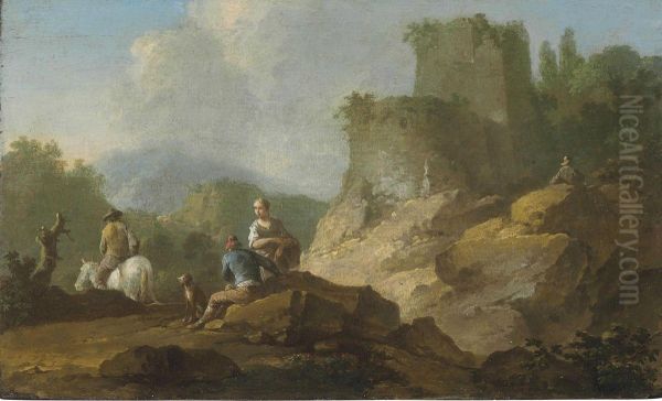 Landscape With Travellers And Ruins - view 1