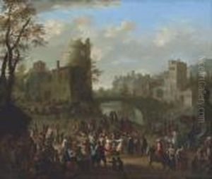 A Village Dance by Franz Ferg