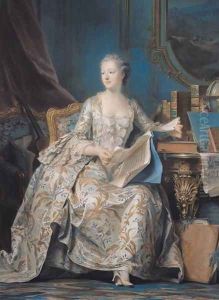 Jeanne Poisson 1721-64 the Marquise de Pompadour, 1755 by Maurice Quentin de La Tour