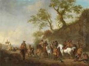 Soldaten Bei Der Rast by Franz Ferg