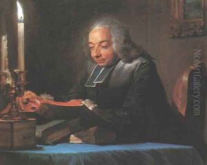Abbe Huber Reading by Maurice Quentin de La Tour