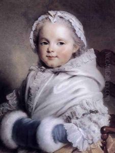 Portrait of Nicole Richard as Child 1748-50 by Maurice Quentin de La Tour