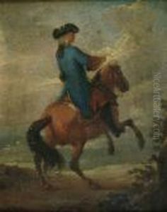 A Gentleman In A Blue Coat On A Charger