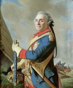 Portrait of Comte Maurice de Saxe 1696-1750 by Maurice Quentin de La Tour