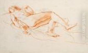 Study Of A Nude; Study For 'the Bather'
