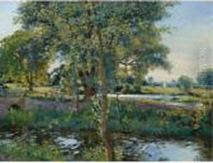 Warmingford Mill Pond by Wilfred Gabriel De Glehn
