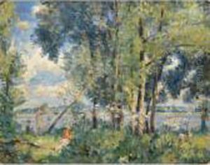 Picnic By The Lake by Wilfred Gabriel De Glehn