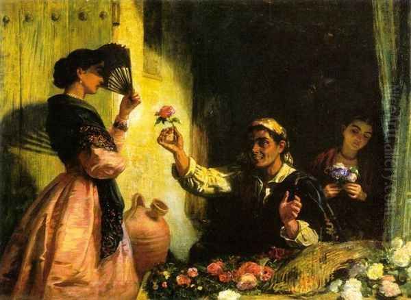 A Spanish Flower Seller - view 1