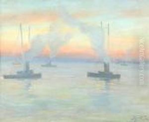 View Of The River Thames by Wilfred Gabriel De Glehn