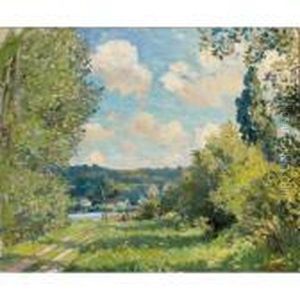 Vieux Port Sur La Seine, Normandy by Wilfred Gabriel De Glehn