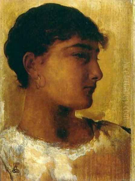 Study of a Young Girls Head, another view - view 1