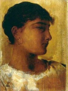 Study of a Young Girls Head, another view Study of a Young Girls Head, another view