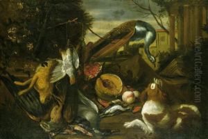 Jagdstilleben Mit Erlegten Singvogeln by Adriaen de Gryef